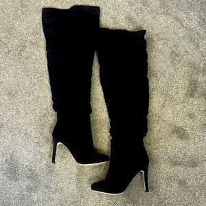 Gorgeous faux suede over the knee thigh high boots
